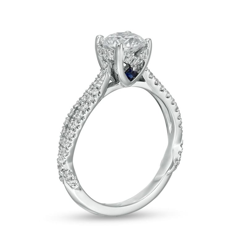 Vera Wang Love Collection Limited Edition 1.29 CT. T.W. Certified Diamond Split Shank Ring in 14K White Gold (I/SI2)