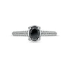 Vera Wang Love Collection Limited Edition 1.29 CT. T.W. Black Enhanced and White Certified Diamond Ring in 14K White Gold