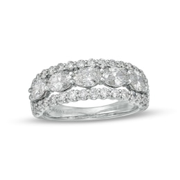 TRUE Lab-Grown Diamonds by Vera Wang Love 1.95 CT. T.W. Triple-Row Anniversary Band in 14K White Gold