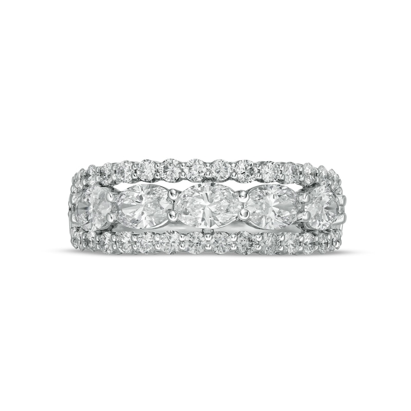 Main Image 4 of TRUE Lab-Grown Diamonds by Vera Wang Love 1.95 CT. T.W. Triple-Row Anniversary Band in 14K White Gold
