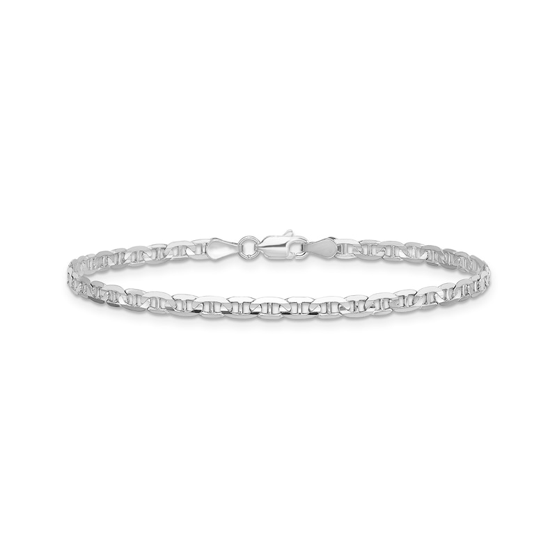 Main Image 1 of 3.0mm Mariner Chain Bracelet in Solid 14K White Gold - 7"