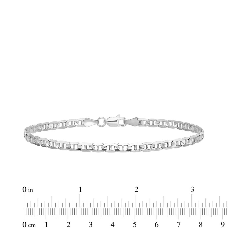 Main Image 2 of 3.0mm Mariner Chain Bracelet in Solid 14K White Gold - 7"