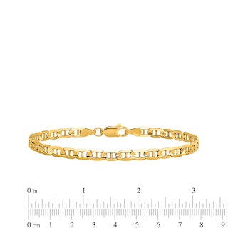 3.75mm Mariner Chain Anklet in Solid 14K Gold - 10"