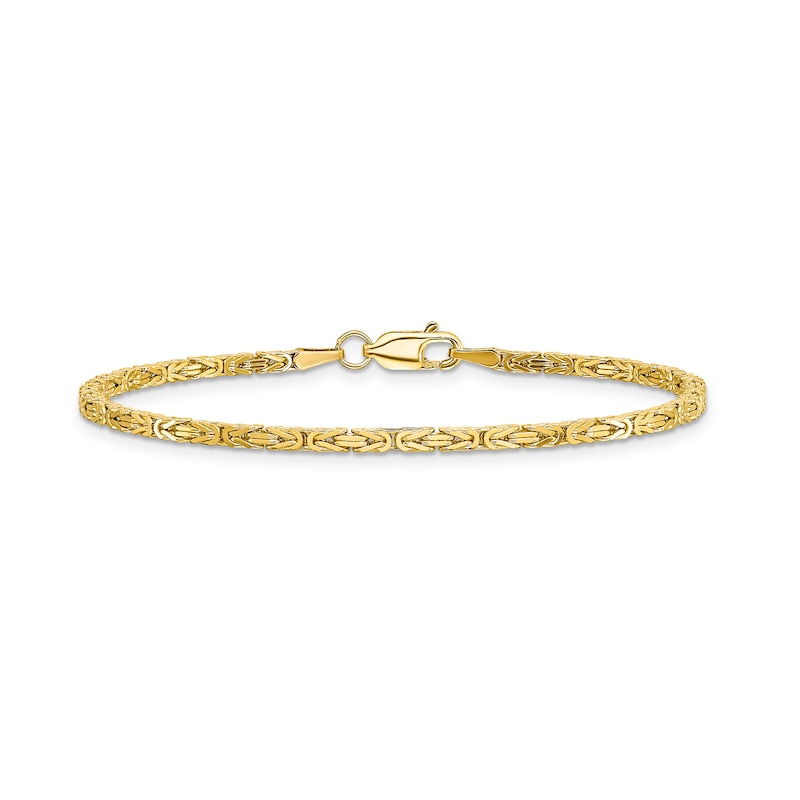 2.0mm Byzantine Chain Bracelet in Solid 14K Gold - 7"|Peoples Jewellers