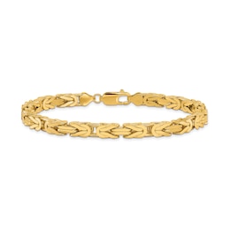 5.25mm Solid Byzantine Chain Bracelet in 14K Gold - 8&quot;