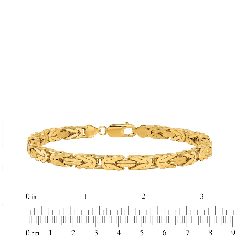Main Image 2 of 5.25mm Byzantine Chain Bracelet in Solid 14K Gold - 8"