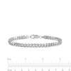 Thumbnail Image 2 of 4.3mm Cuban Curb Chain Bracelet in Solid 14K White Gold - 7"