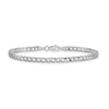 Thumbnail Image 1 of 3.35mm Curb Chain Anklet in Hollow 14K White Gold - 10"