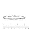 Thumbnail Image 2 of 3.35mm Curb Chain Anklet in Hollow 14K White Gold - 10"