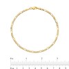 Thumbnail Image 2 of 2.25mm Figaro Chain Anklet in Solid 14K Gold - 10"