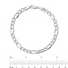 Thumbnail Image 2 of 5.75mm Figaro Chain Bracelet in Hollow 14K White Gold - 8"
