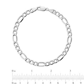 5.75mm Figaro Chain Bracelet in Hollow 14K Gold