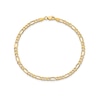 Thumbnail Image 1 of 3.5mm Figaro Chain Bracelet in Hollow 14K Gold - 7"