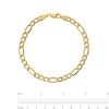 Thumbnail Image 2 of 5.75mm Figaro Chain Bracelet in Hollow 14K Gold - 8"