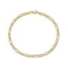 Thumbnail Image 1 of 3.5mm Figaro Chain Anklet in Hollow 14K Gold - 10"