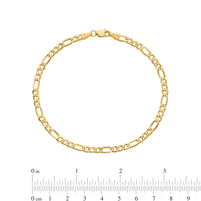 Main Image 2 of 3.5mm Figaro Chain Anklet in Hollow 14K Gold - 10"