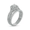 Thumbnail Image 3 of 1.00 CT. T.W. Certified Diamond Cushion-Shaped Frame Vintage-Style Bridal Set in 10K White Gold (I/I2)
