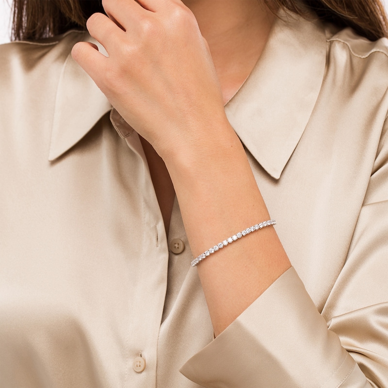 Main Image 2 of 6.00 CT. T.W. Certified Lab-Grown Diamond Tennis Bracelet in 14K White Gold (F/SI2) - 7.25"