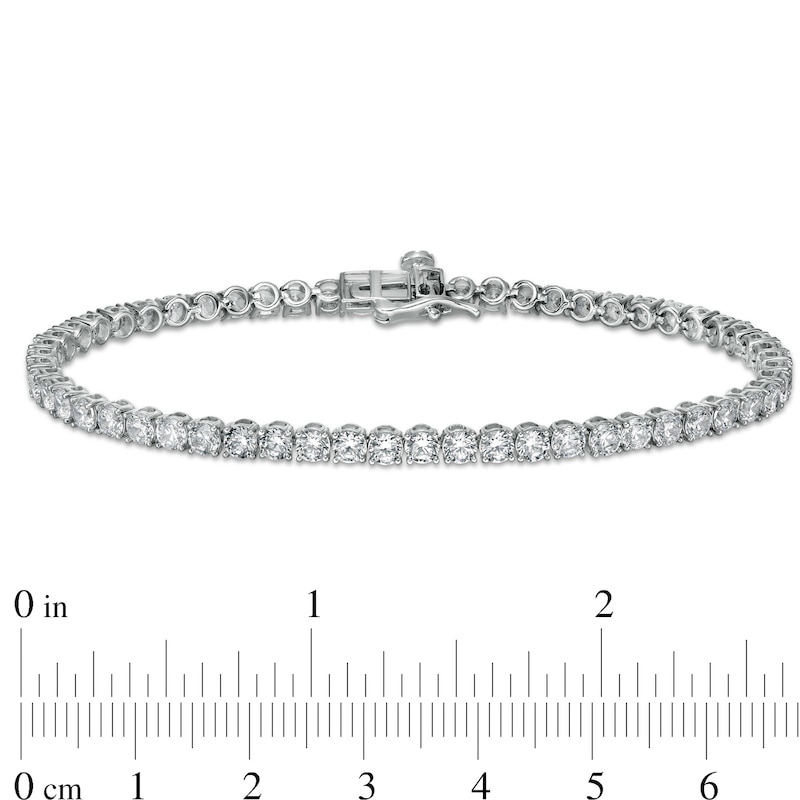 Main Image 4 of 6.00 CT. T.W. Certified Lab-Grown Diamond Tennis Bracelet in 14K White Gold (F/SI2) - 7.25"