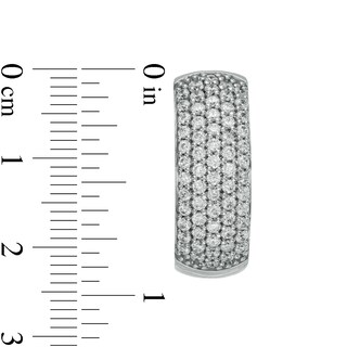 2.00 CT. T.W. Certified Composite Lab-Created Diamond Hoop Earrings in 14K White Gold (F/SI2)
