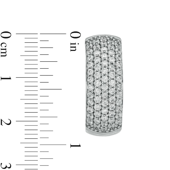 2.00 CT. T.W. Certified Composite Lab-Created Diamond Hoop Earrings in 14K White Gold (F/SI2)