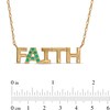 Thumbnail Image 4 of Emerald "FAITH" Necklace in 10K Gold - 20"