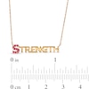 Thumbnail Image 3 of Ruby "STRENGTH" Necklace in 10K Gold - 20"