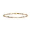 Thumbnail Image 1 of 2.75mm Diamond-Cut Valentino Chain Bracelet in 14K Tri-Tone Gold - 7"