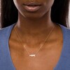 Bezel-Set Garnet "HOPE" Necklace in 10K Gold - 20"