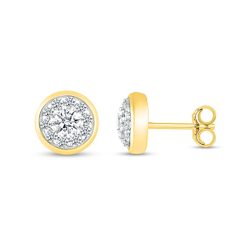 Main Image 2 of 0.33 CT. T.W. Composite Diamond Stud Earrings in 10K Gold