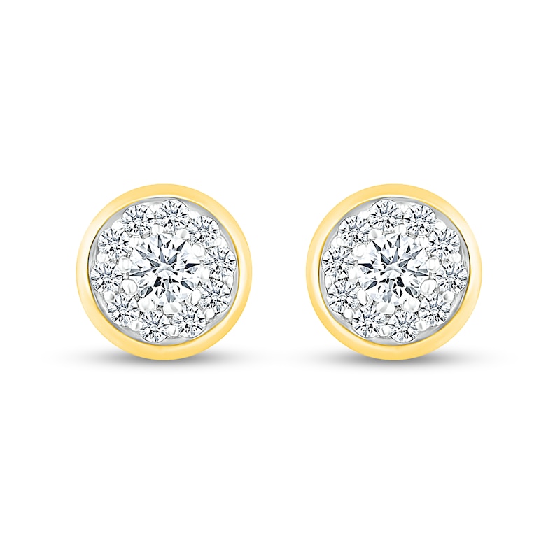 Main Image 3 of 0.33 CT. T.W. Composite Diamond Stud Earrings in 10K Gold