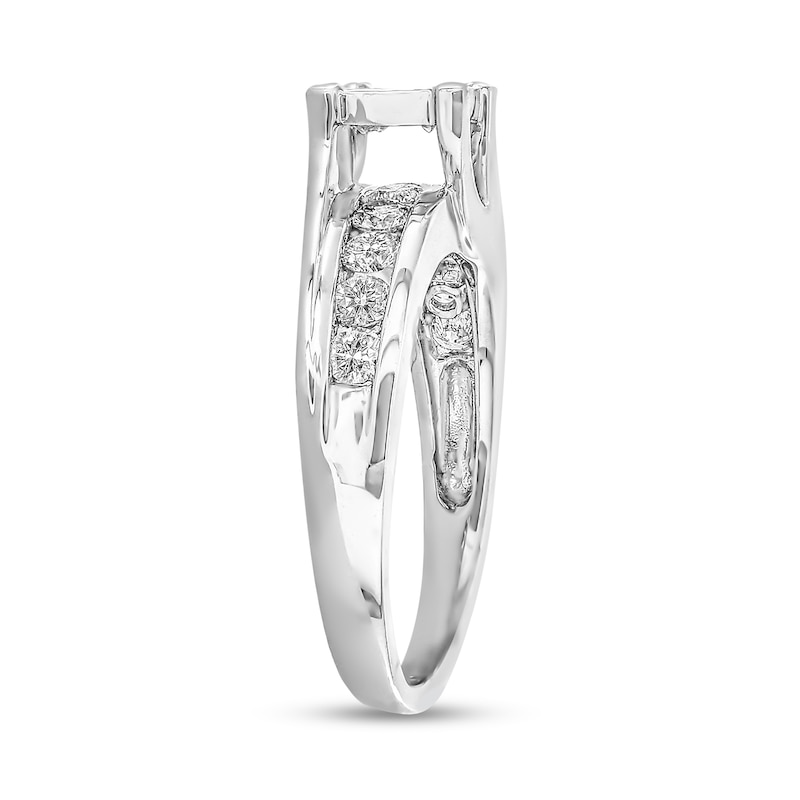 0.95 CT. T.W. Quad Princess-Cut Diamond Engagement Ring in 14K White Gold