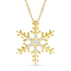 0.04 CT. T.W. Diamond Snowflake Pendant in Sterling Silver with 14K Gold Plate