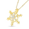 0.04 CT. T.W. Diamond Snowflake Pendant in Sterling Silver with 14K Gold Plate