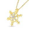 Thumbnail Image 2 of 0.04 CT. T.W. Diamond Snowflake Pendant in Sterling Silver with 14K Gold Plate