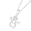 Thumbnail Image 2 of Diamond Accent Layered Snowman Pendant in Sterling Silver