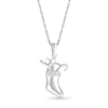 Diamond Accent Stocking with Gifts Pendant in Sterling Silver