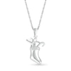 Thumbnail Image 1 of Diamond Accent Stocking with Gifts Pendant in Sterling Silver