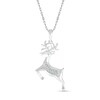 Thumbnail Image 1 of Diamond Accent Reindeer Pendant in Sterling Silver