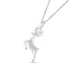 Thumbnail Image 2 of Diamond Accent Reindeer Pendant in Sterling Silver