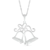 0.065 CT. T.W. Diamond Holiday Bells Pendant in Sterling Silver