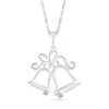 Thumbnail Image 0 of Diamond Accent Holiday Bells Pendant in Sterling Silver