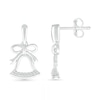 Thumbnail Image 2 of 0.04 CT. T.W. Diamond Holiday Bell Drop Earrings in Sterling Silver