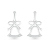 Thumbnail Image 3 of 0.04 CT. T.W. Diamond Holiday Bell Drop Earrings in Sterling Silver