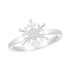 Thumbnail Image 1 of Diamond Accent Snowflake Ring in Sterling Silver