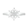 Thumbnail Image 2 of Diamond Accent Snowflake Ring in Sterling Silver