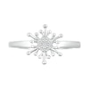 Thumbnail Image 3 of Diamond Accent Snowflake Ring in Sterling Silver