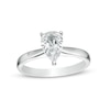 Thumbnail Image 0 of 1.00 CT. Certified Pear-Shaped Lab-Created Diamond Solitaire Engagement Ring in 14K White Gold (F/SI2)