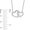 0.10 CT. T.W. Diamond Interlocking Hearts Necklace in Sterling Silver