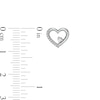 0.10 CT. T.W. Diamond Heart Stud Earrings in Sterling Silver